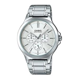 CASIO ORIGINAL - CASIO MTP-V300D-7AUDF - Silver - Stainless - NEW - Jam dunia JD19ST # Jam Tangan Pria Cowok Anti Air Digital Analog + CASIO MTP V300D 7A MTP-V300D V 300 D MTPV300 MTP-V300 MTPV300D MTP-300 MTP-V300D-7A V300 $ WR0 STS SD7