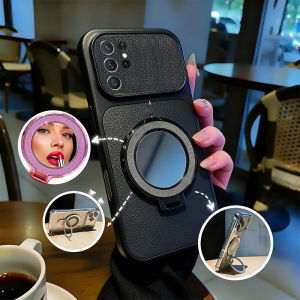 Feadship Case for samsung s25 s26 ultra S25 S26 plus s25 FE s26 ultra 5g phone casing Softcase shockproof Cover new design aesthetic cute Makeup mirror with holder for girls KNHZJ1