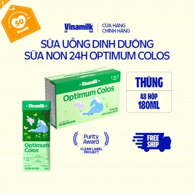 Thùng 48 hộp Sữa non Vinamilk Colos Gold 180ml - Sữa Uống Dinh Dưỡng Miễn dịch khỏe Bé lớn nhanh -Sữa Nước Hỗ trợ tăng cân và phát triển chiều cao cho bé (Sữa dành cho trẻ em trên 1 tuổi)