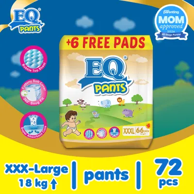 EQ Pants Mega Pack XXXL (15kg up) - 72 pcs x 1 (72 pcs) - Diaper Pants