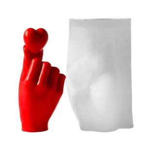 Linh hoạt Silicone khuôn hình tim mạnh mẽ Silicone ngón tay trái tim phụ kiện Khuôn cho trái tim sáng tạo theo chủ đề
