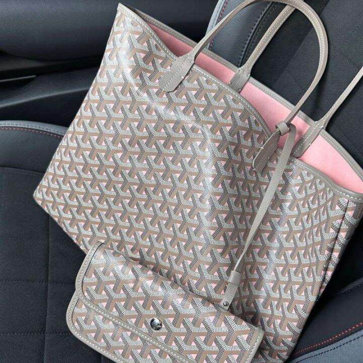 GOYARD Authentic Korean pink and gray tote bag Recommended by