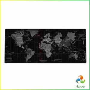 Harper  แผ่นรองเมาส์แผนที่โลก แผ่นรองเมาส์กันลื่น มี 2 ขนาด  mouse pad