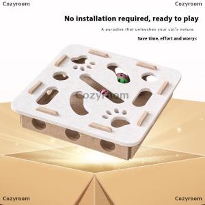 [COD] Cozyroom เกมปริศนาแมวแบบโต้ตอบกล่องสักหลาดสำหรับแมวในบ้านแมวลูกแมวเครื่องมือฝึกจิตซ่อนและแสวงหาของเล่นความคล่องตัวของแมว