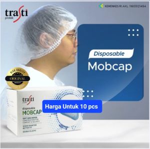 10Pcs Penutup Rambut Hairnet Mobcap Nonwoven