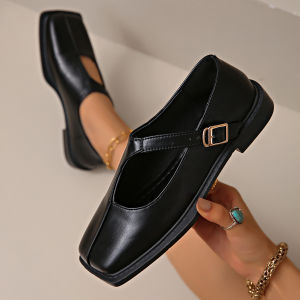 Free Shipping Unique Design Retro-Style Loafers For Women Thin And Lightweight For Autumn Fashionable With Cut-Out Details Casual And Stylish Flats