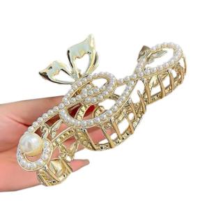 Pearl/Rhinestone Large Music Note Shapes Hair Clips Wash Face Hair Accessories for Women Shopping Non-slip Hairpin