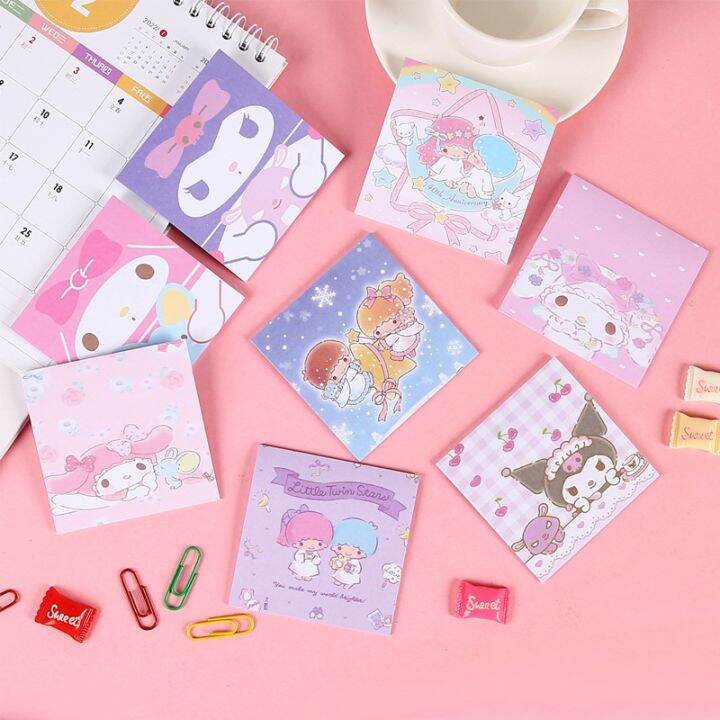 Sanrio Post-It Notes Kuromi Cinnamoroll Melody Can Stick N Times ...