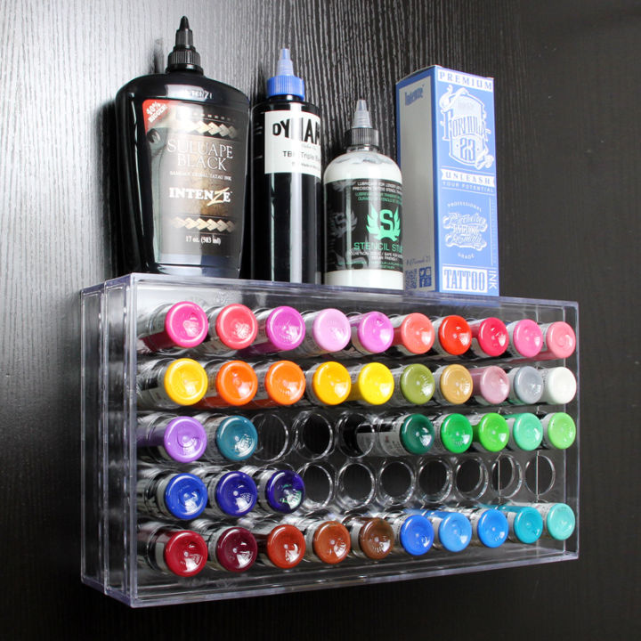 Acrylic wallmounted tattoo color display rack storage tattoo