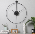 Nordic Style Creative Fashion Swing Wall Clock Retro Design Mute Clock for Home Living room Decor Bar Wall Clocks. 