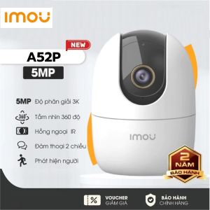 Camera IMOU A52P 5M 3K/ A32EP 3M QHD 2K Xoay 360 Độ- Đàm Thoại 2 Chiều- Báo Động Chống Trộm- Dùng Cả Cho WiFi và Mạng LAN Dây