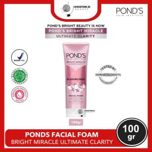 Ponds Bright Miracle Ultimate Clarity NIASORCINOL Facial Foam 100gr/50gr 20x kekuatan mencerahkan & menutrisi