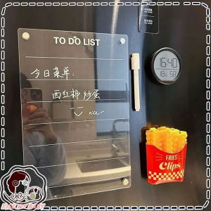 Refrigerator Message Board  Reusable Magnetic Dry Erase Calendar Clear Acrylic Message Board Reusable Board 冰箱留言板