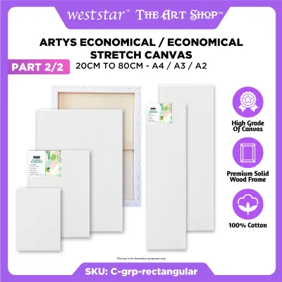 [WETAS] 6187C Stretched Canvas Painting Canvas Board Acrylic / Oil Painting (RECTANGULAR 18cm to 80cm ) ARTYS ECO 6187C (PART 2)