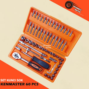 Kunci Sok Set 60 Pcs Kenmaster Ukuran Lengkap