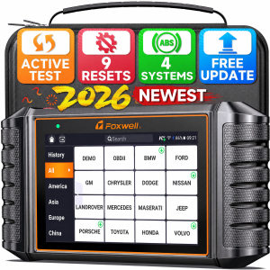 Foxwell NT716 OBD2 Scanner Check Engine/ABS/SRS/TCM Transmission System Code Reader Scan Tools Wifi Scanner Odb2 Scanner Clean Fault Code Car Diagnostic Tool OBD 2 Car Scanner Free Update PK Mucar Launch X431