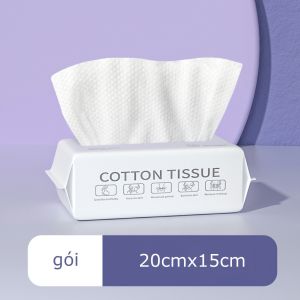 Khăn lau mặt khô đa năng 100% cotton dùng 1 lần Cotton Tissue dạng rút CINDY