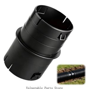 DUDAN Black Pipe Internal Coupling 4-inch Durable Drainage Adapter Fitting Pipe Connector Leak Proof PVC Pipe Joint Corrugated For Corrugated Pipes