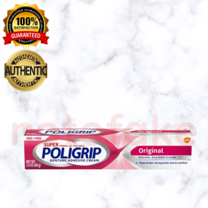 POLIGRIP ORIGINAL DENTURE ADHESIVE CREAM ZINC FREE 68 GRAMS