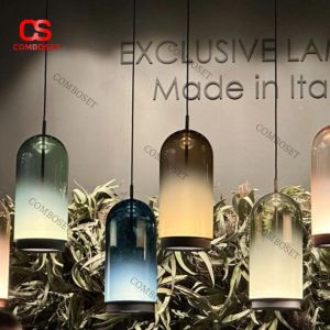 Đèn Treo Trần Chao Kính Màu Ombre Nghệ Thuật Cao Cấp