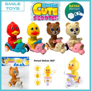 Smile - Mainan Anak Bebek Sepeda Motor Vespa Di Tekan Kepala Bisa Berjalan