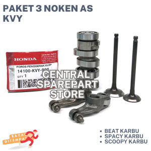 PAKET 3 NOKEN AS + PELATUK KLEP + PAYUNG KLEP BEAT KARBU KVY / SPACY KARBU / SCOOPY KARBU / 1 SET PAKET KOMPLIT NOKEN AS BEAT LAMA / SATU SET SCOOPY OLD / RANTAI KETENG KVY / KLEP SET / POROS PENGGERAK KLEP / SEAL KLEP / RANTE KAMPRAT