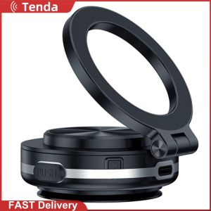 Magnetic Car Phone Mount for iPhone and Android Devices with Secure Suction Cup and Easy Access