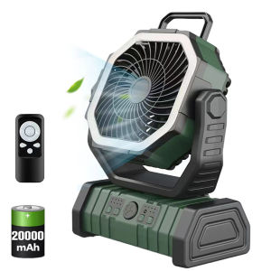 Quạt Tích Điện. Quạt Cầm Tay Pin Sạc 20000 mAh. Quạt Để Bàn Có Điều Khiển Từ Xa