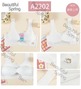 áo lá - áo lót bé gái học sinh su lụa không đường may A2022. mặc nhẹ nhàng êm ái đệm thông hơi thoáng khí có thể tháo rời. phù hợp từ 35-60kg. áo 1 size co giãn tốt