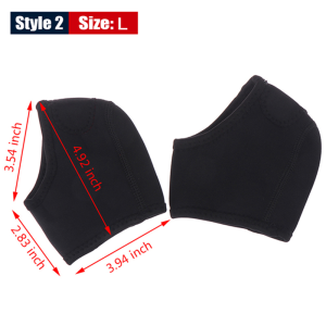 SRIEI 1Pair Back Heel Sleeve Socks Ankle Brace Plantar Fascitis Heel Protector Arch Support Orthotic Insole Foot Heel Pads for Spurs Cracked Pain Relief