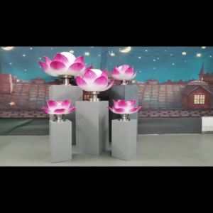 💗🙋♀️💗户外防水家用太阳能莲花灯柱头灯寺庙寺院庭院景观灯围墙灯柱子灯
