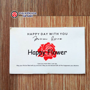 Thiệp Thẻ Tag Sticker Gắn Trang Trí Bó HoaSet 50 Mix Đa Dạng Mẫu Mã