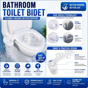 🏅Bathroom Toilet Bidet Water Spray Bidet Toilet Attachment Self-Cleaning