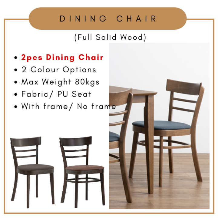 [RAYA 2024] ALiST - NAMID Dining Chair (2pcs) / Kerusi Makan / Wooden ...