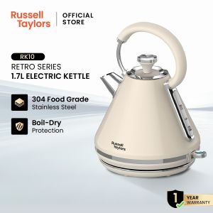 Russell Taylors SpeedBoil Retro Stainless Steel Kettle RK10 Cream Color (2200W 1.7L)
