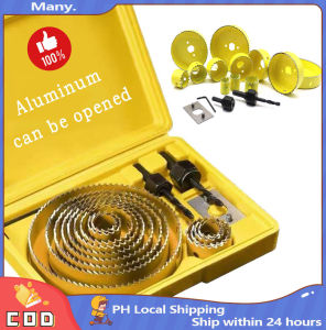 16 pcs Woodworking Hole Saw Cutting Set Kit Drilling Tool Wood Metal Cutter 19-127mm Mandrels Saws Core Drill Bits