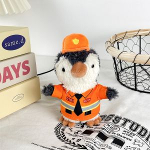 MOIRA ขนปุยฟู พวงกุญแจรูปเพนกวินถั่วลิสง สัตว์การ์ตูน นุ่มนุ่มๆ พวงกุญแจตุ๊กตาเพนกวิน พวงกุญแจรถกุญแจ น่ารักน่ารักๆ จี้ตุ๊กตาผ้าพลัฌ ตกแต่งกระเป๋า