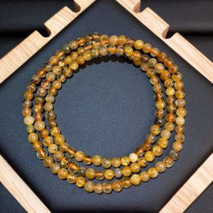 【 现货】💰 3mm 金发钛晶三圈 Golden Rutilated Quartz Bracelet四方来财💰护身避邪