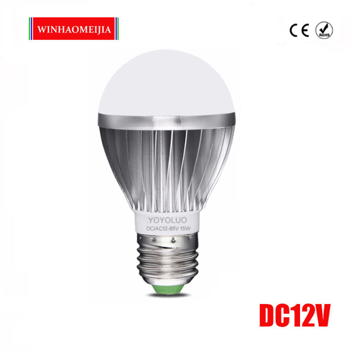 DC 12V LED Bulb E27 Lamps 3W 6W 9W 12W 15W 18W For Solar Led Light ...