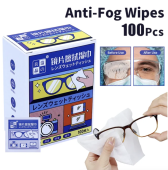Japan 100pcs Disposable Eyeglasses Cloth Lens Cleaning Cloth Anti Fog Wet Wipe Glasses Wet Wipe GlaTissue Screen Remove Dust