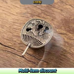 CHENJ Vintage hợp Kim Hương Burner Stick chủ ba chân Rỗng ra mini Gỗ đàn hương Lư Hương Burner trang trí nhà
