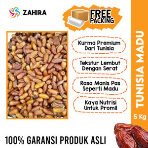 Kurma Tunisia Madu 5Kg Premium Promil BPOM Asli Penuh Nutrisi Barari King Algerian Palmfrutt BAM