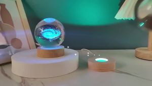 Christmas Wedding Valentines Gift Birthday 3D crystal ball night lamp Moon USB light table crystal