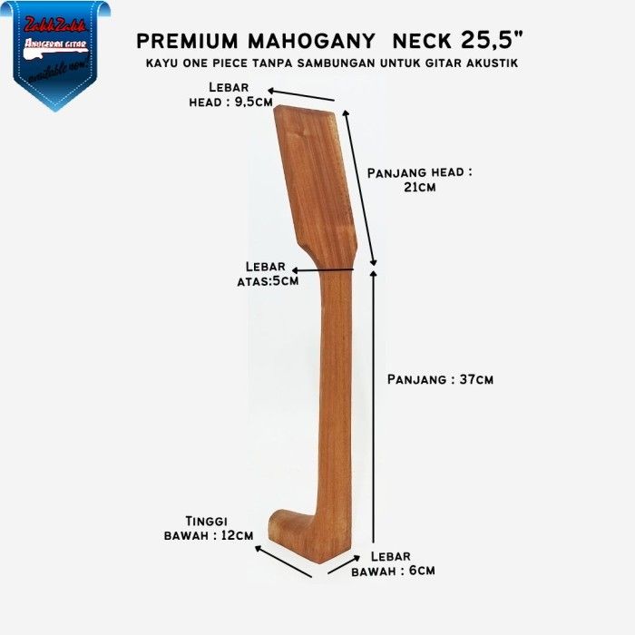 Mahogany Guitar Neck One Piece Kayu Mahoni Gitar Neck Bass Ukulele