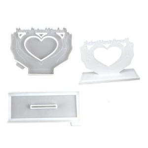 Heart Shaped Epoxy Resin Frame Mold Flexible Heart Frame Ornament Mold For Crafting Unique Home Decors And Keepsakes