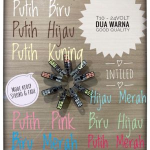 LED Senja Jelly T10 2 Warna Fade & Strobo 24Volt
