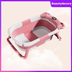 【New Arrival】 Portable Wash Bucket with Digital Temperature Readout Non-Slip Base and Foldable Design for Efficient Laundry