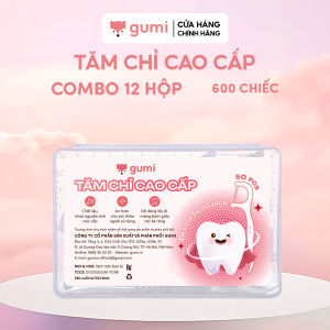 Bộ 12 Hộp Tăm Chỉ Răng Cao Cấp Gumi 600 Cây  Vệ Sinh Răng Miệng Sạch Sâu ✨