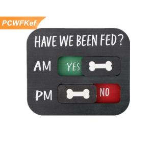 【PCWFKef】 Mèo chó ăn nhắc nhở dấu hiệu cho ăn vật nuôi nhắc nhở treo trang trí từ tủ lạnh nam châm mặt dây chuyền
