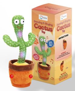 Dancing Singing Talking and Recording Wiggly Cactus Plush Trending Toy for Kids with 120 Songs - 32 cm High
